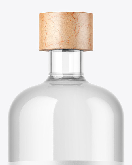 Clear Glass Vodka Bottle Mockup Clear Glass Vodka Bottle Mockup
