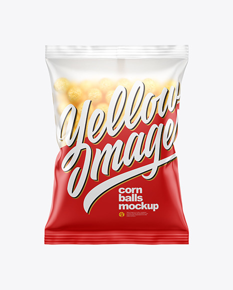 Matte Bag With Corn Balls Mockup