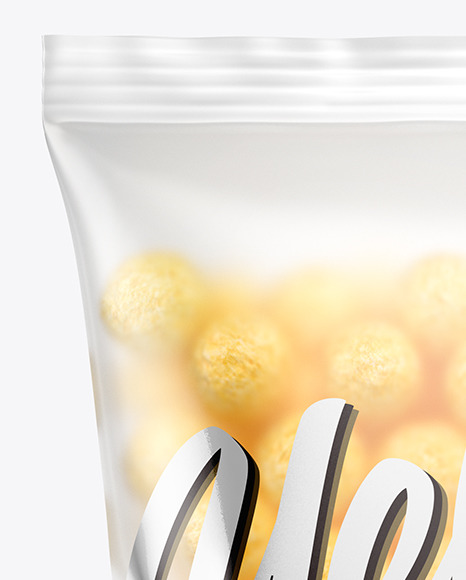 Matte Bag With Corn Balls Mockup