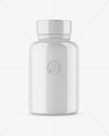 Glossy Pills Bottle Mockup