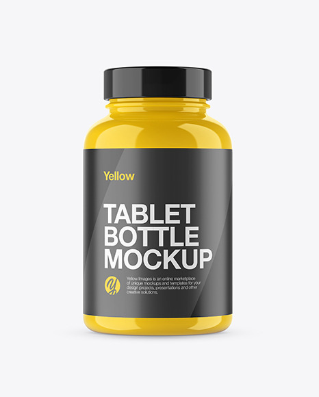 Glossy Pills Bottle Mockup