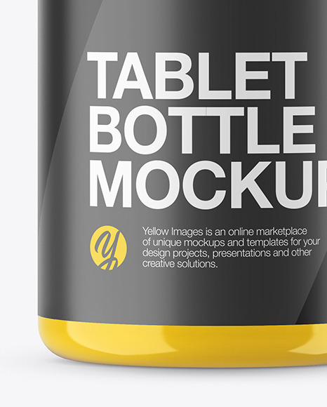 Glossy Pills Bottle Mockup