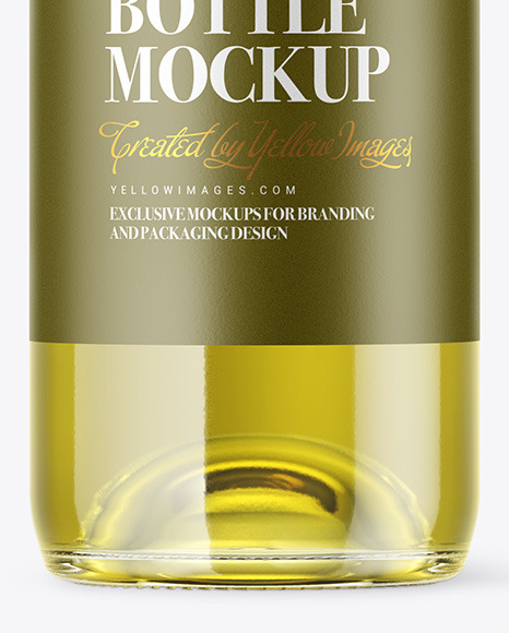 Clear Glass Olive Oil Bottle Mockup