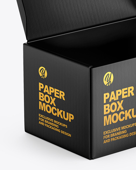 Opened Paper Box Mockup