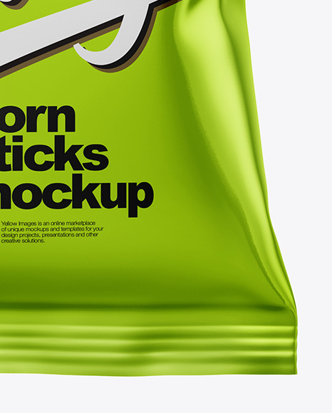 Matte Bag With Corn Sticks Mockup