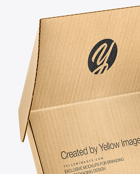 Opened Kraft Box Mockup