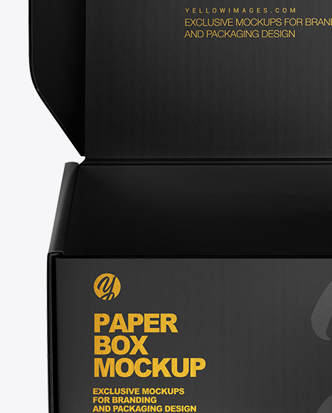 Opened Paper Box Mockup