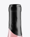 Clear Glass Bottle With Pink Wine Mockup