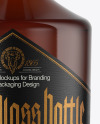 Amber Glass Bottle with Cork Mockup