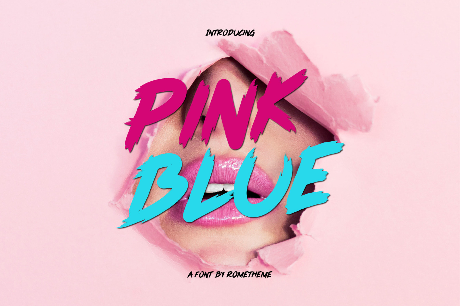 Pink Blue – Brush Display Font