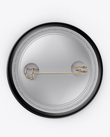 Metallic Button Pin Mockup