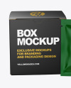 Paper Box with Matte Sachet Mockup