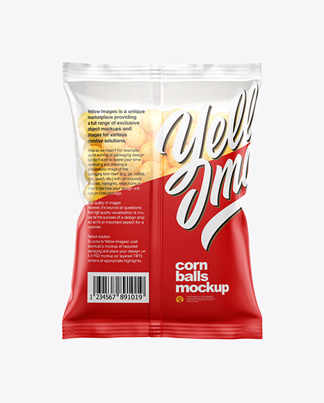 Bag With Corn Balls Mockup