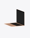 Gold MacBook Air Mockup