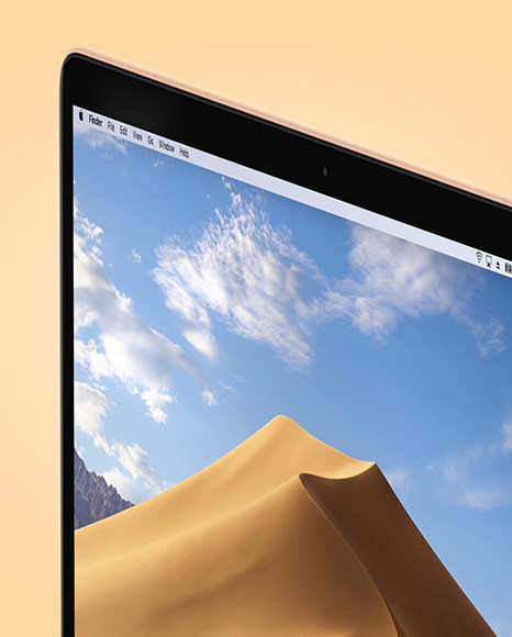 Gold MacBook Air Mockup