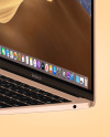 Gold MacBook Air Mockup