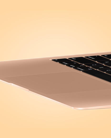 Gold MacBook Air Mockup