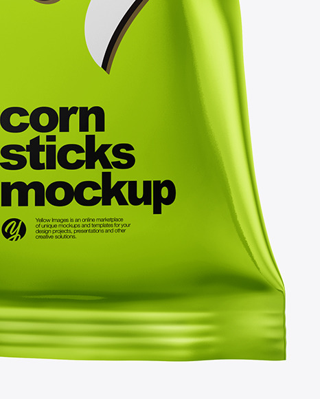 Frosted Bag With Corn Sticks Mockup