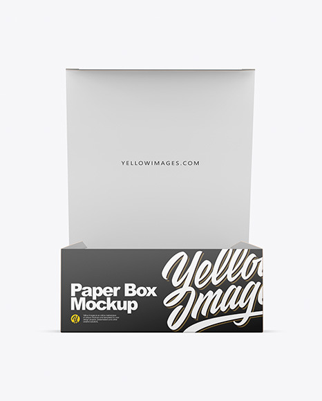 Opened Paper Box Mockup