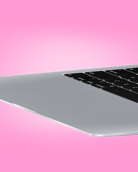 Silver MacBook Air Mockup