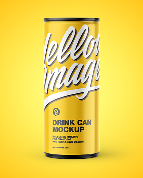 Glossy Drink Can Mockup