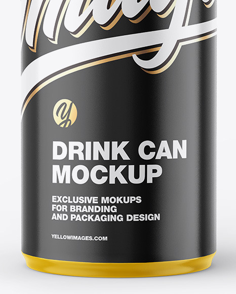 Glossy Drink Can Mockup