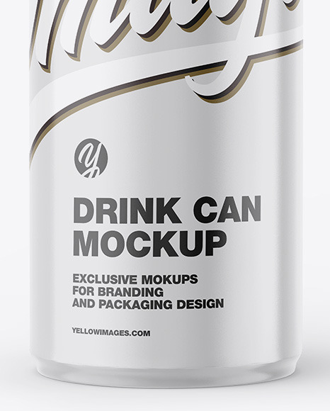 Glossy Drink Can Mockup