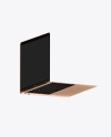 Gold MacBook Air Mockup