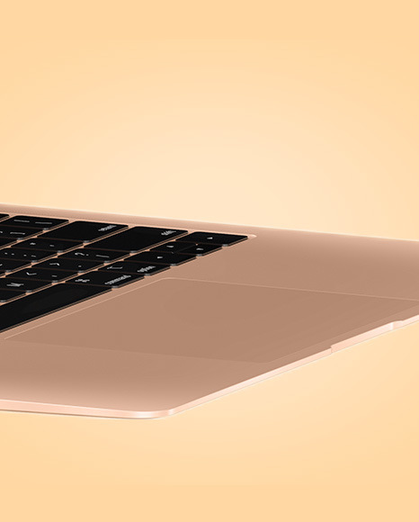 Gold MacBook Air Mockup