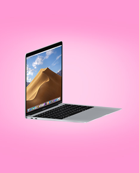 Silver MacBook Air Mockup