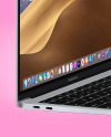 Silver MacBook Air Mockup