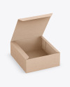 Opened Kraft Box Mockup Opened Kraft Box Mockup