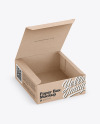 Opened Kraft Box Mockup Opened Kraft Box Mockup