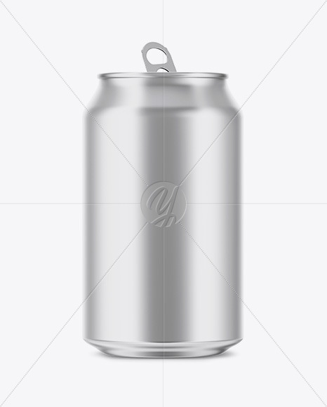 350ml Matte Aluminium Drink Can Mockup