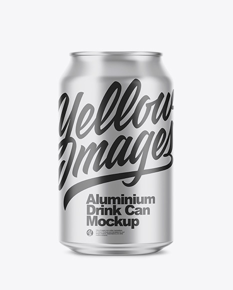 350ml Matte Aluminium Drink Can Mockup