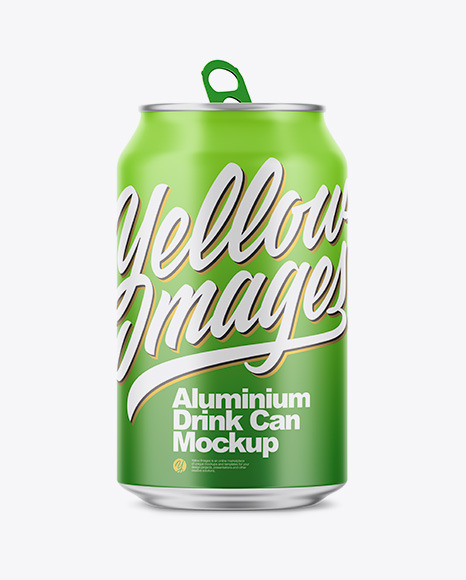 350ml Matte Aluminium Drink Can Mockup