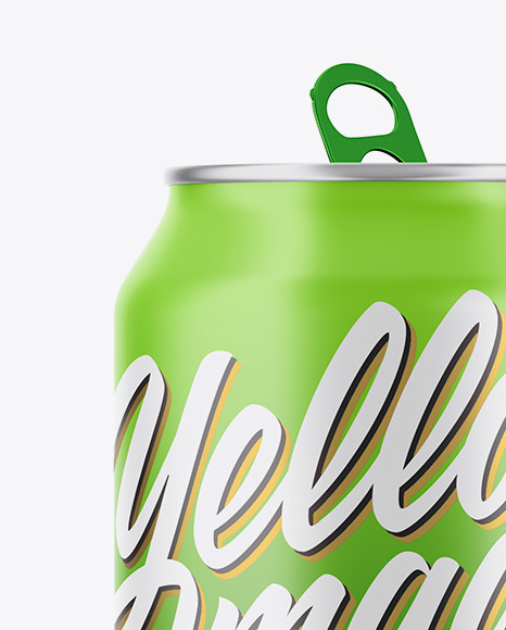 350ml Matte Aluminium Drink Can Mockup