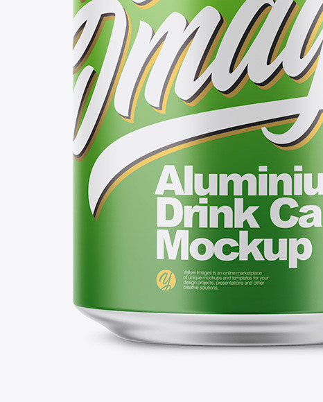 350ml Matte Aluminium Drink Can Mockup