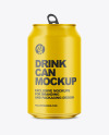 350ml Matte Aluminium Drink Can Mockup