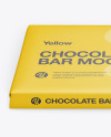 Paper Chocolate Bar Mockup - Front View (High Angle Shot)