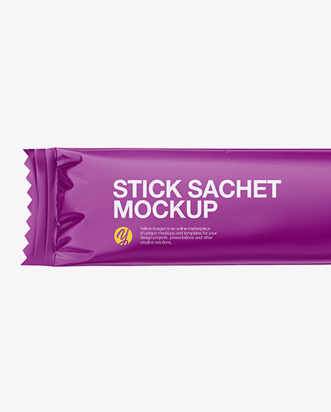 Glossy Stick Sachet Mockup