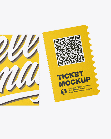 Paper Ticket Mockup