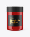 Glossy Plastic Jar Mockup