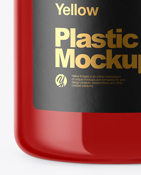 Glossy Plastic Jar Mockup