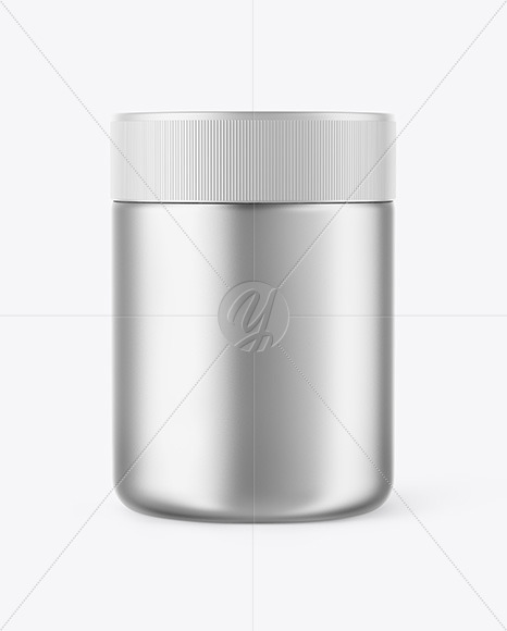 Metallized Plastic Jar Mockup Metallized Plastic Jar Mockup