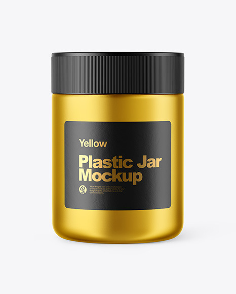 Metallized Plastic Jar Mockup