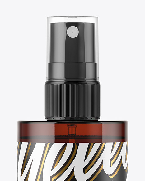 Amber Spray Bottle Mockup Amber Spray Bottle Mockup