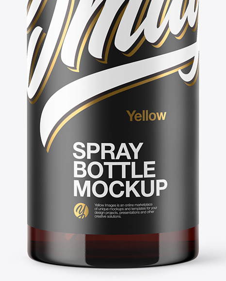 Amber Spray Bottle Mockup Amber Spray Bottle Mockup