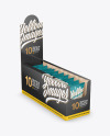 Glossy Display Box with Snacks Mockup