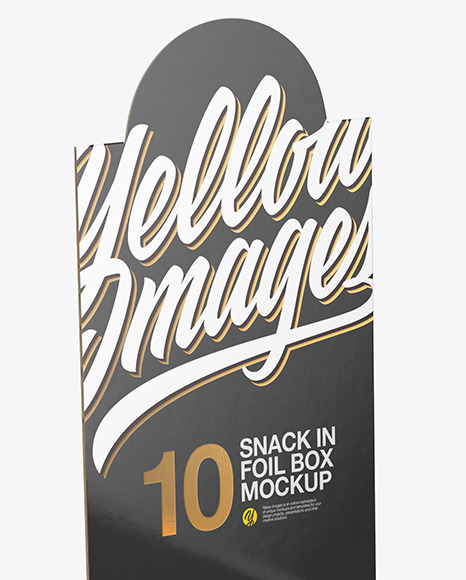 Glossy Display Box with Snacks Mockup